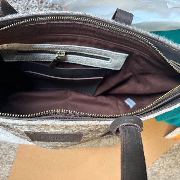 NWT Corral Boots Branded Hair-on Tote Bag 13T x 18W - Picture 5 of 9